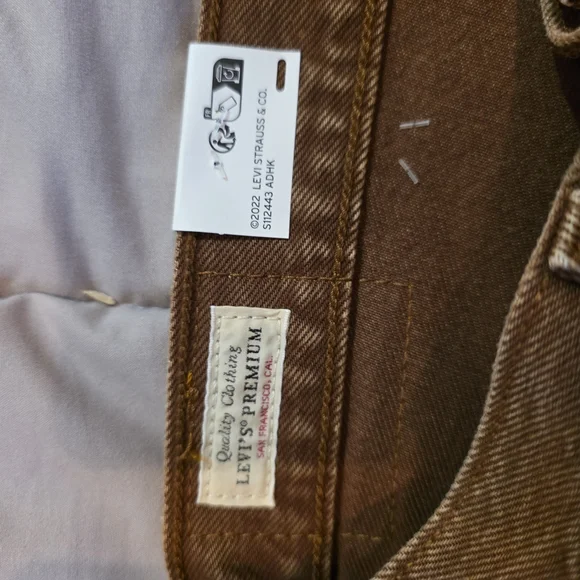 Levi's Brown Denim Shorts Size 32 - Picture 5 of 12